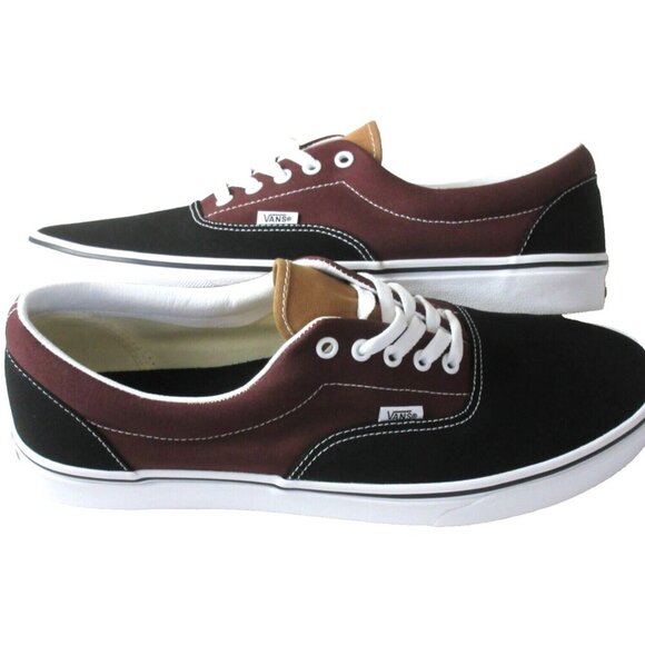Vans Other - Vans Men's Era Color Block Canvas Black Brown Classic Skate shoes Sizes NIB